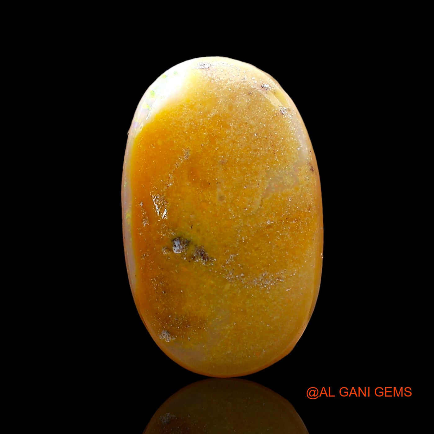 Natural Untreated Fire Opal Loose Gemstone Oval Cabochon From Australia 6.00 Cts 16x10x5 mm AD-210