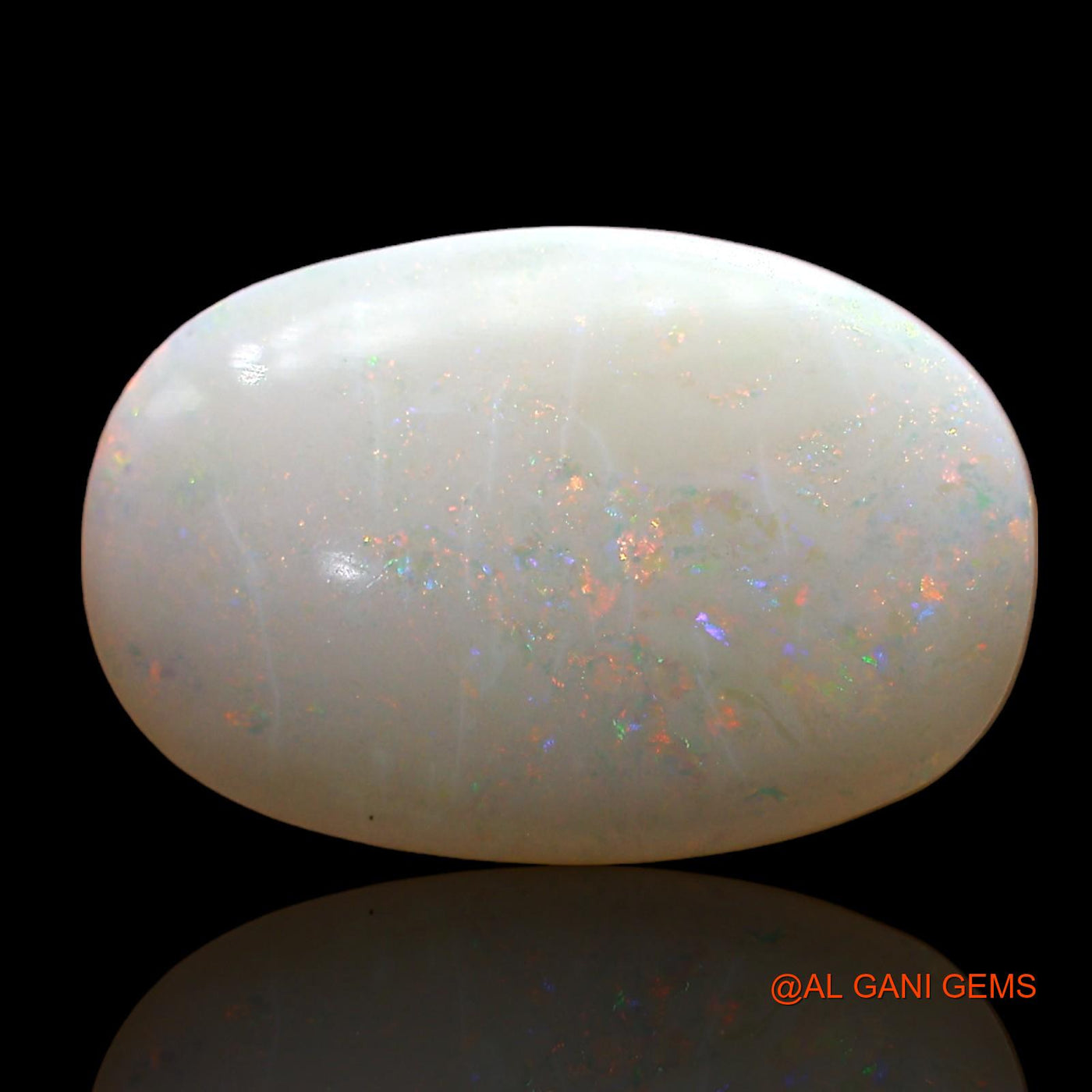 Natural Fire Opal Gemstone 3.00 Cts Loose Oval Cabochon From Australia 17x11x2 mm AD-211