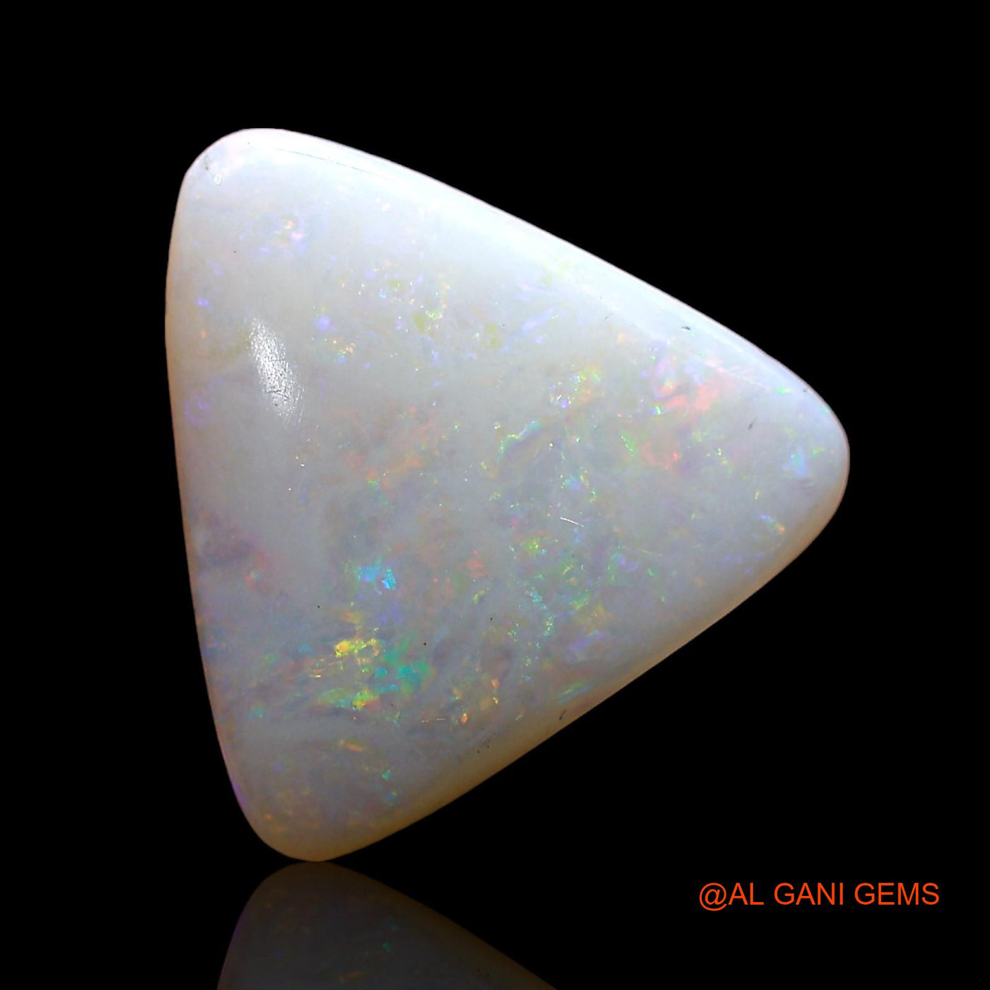 3.00 Cts Natural Australian Fire Opal Trillion Cabochon Loose Gemstone For Jewelry 14x13x3 mm AD-215