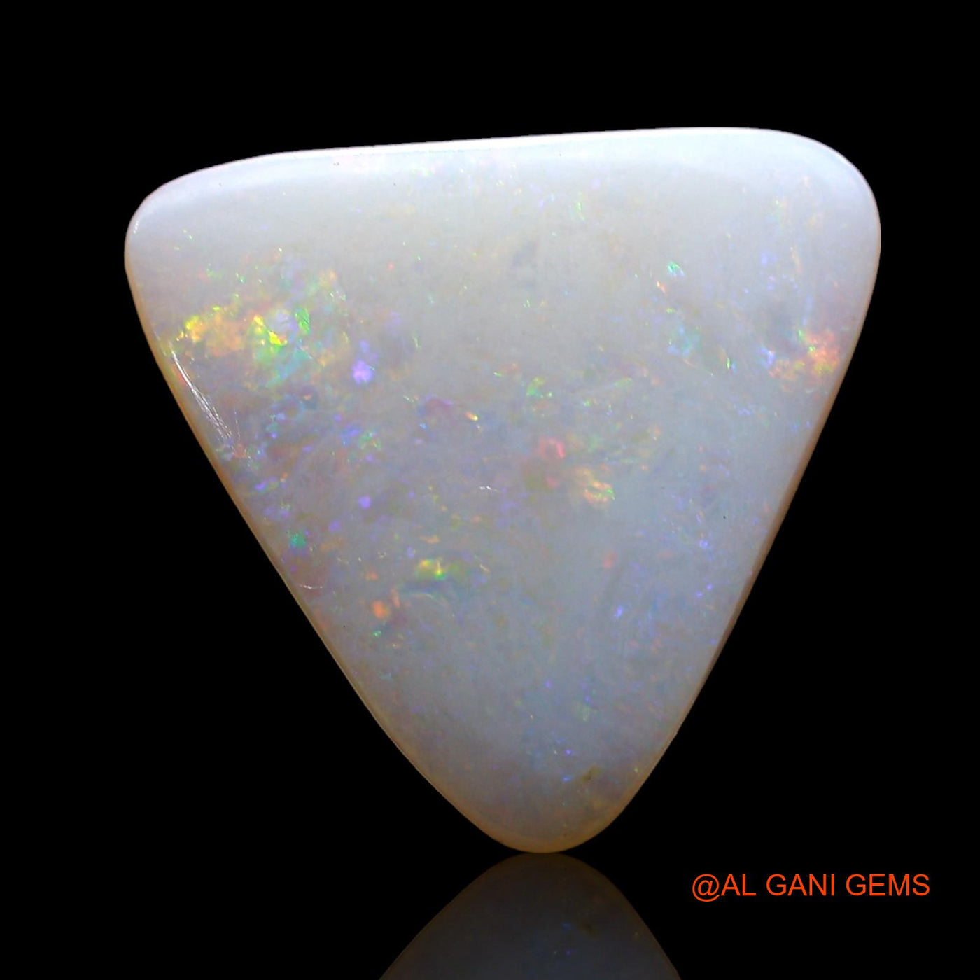 3.00 Cts Natural Australian Fire Opal Trillion Cabochon Loose Gemstone For Jewelry 14x13x3 mm AD-215