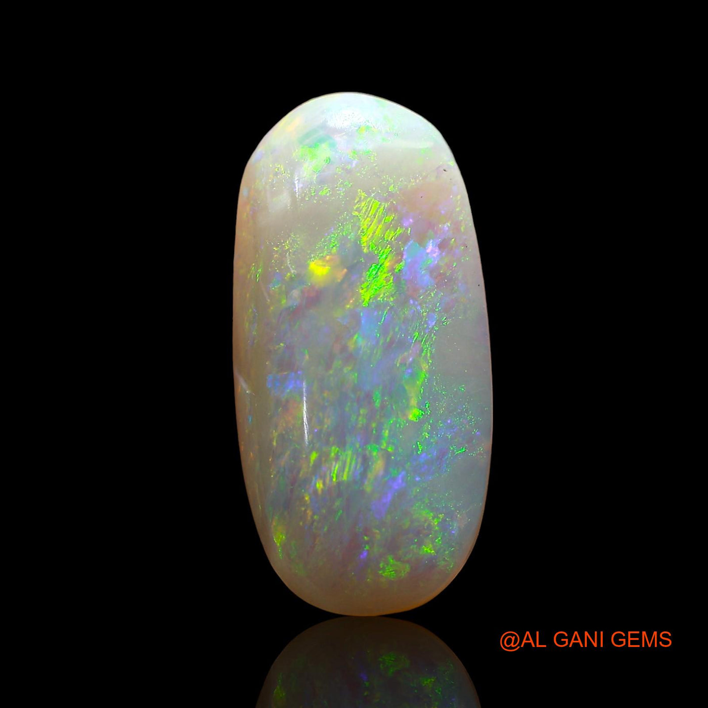 Natural Fire Opal Gemstone 3.00 Cts Loose Oval Cabochon From Australia 18x9x3 mm AD-217