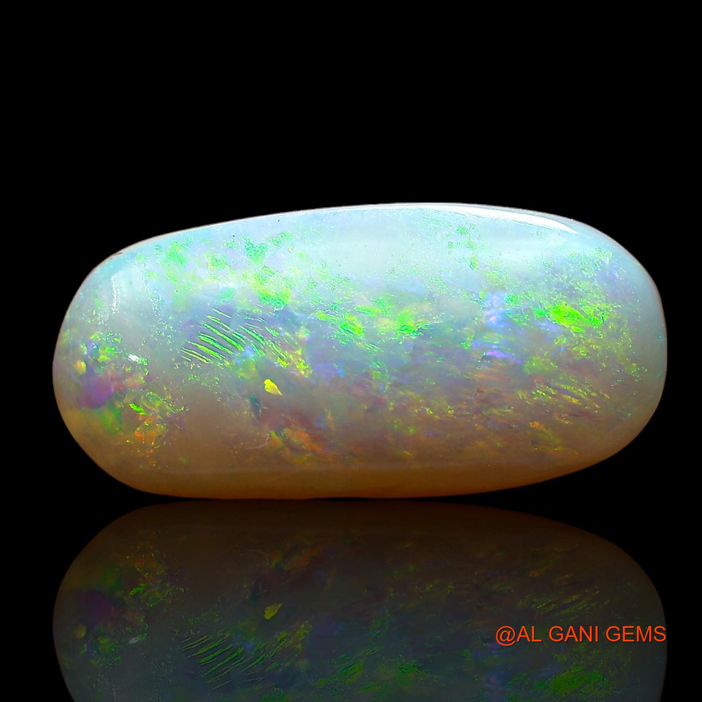 Natural Fire Opal Gemstone 3.00 Cts Loose Oval Cabochon From Australia 18x9x3 mm AD-217