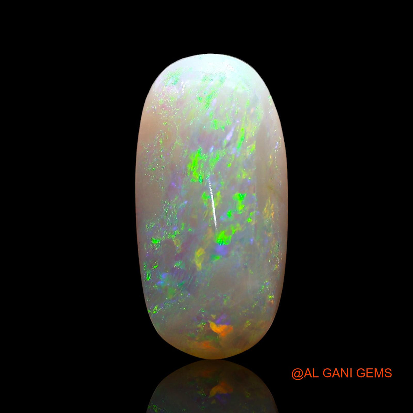 Natural Fire Opal Gemstone 3.00 Cts Loose Oval Cabochon From Australia 18x9x3 mm AD-217