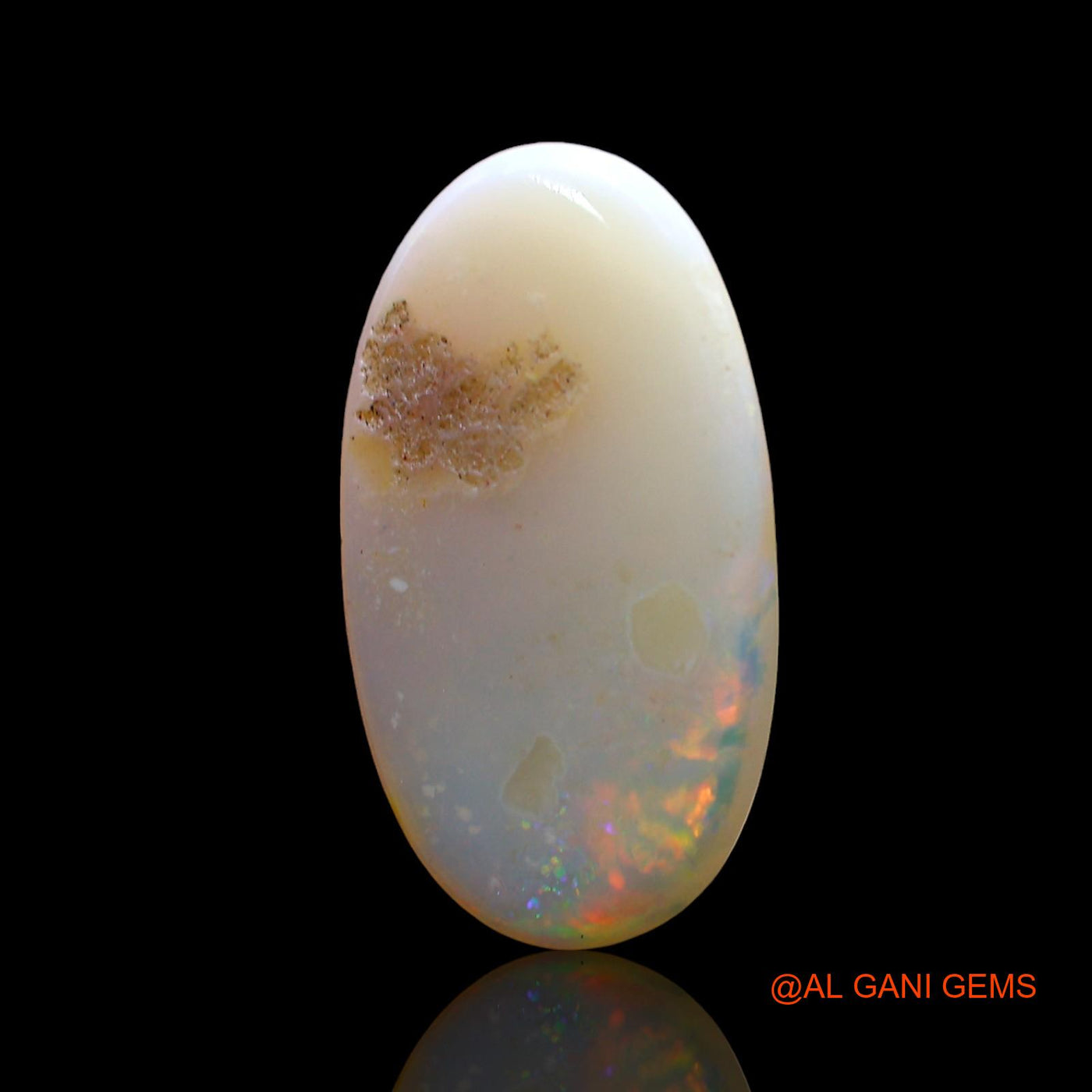 3.00 Cts Unheated Australian Fire Opal Loose Gemstone Oval Cabochon Natural 18x10x3 mm AD-218