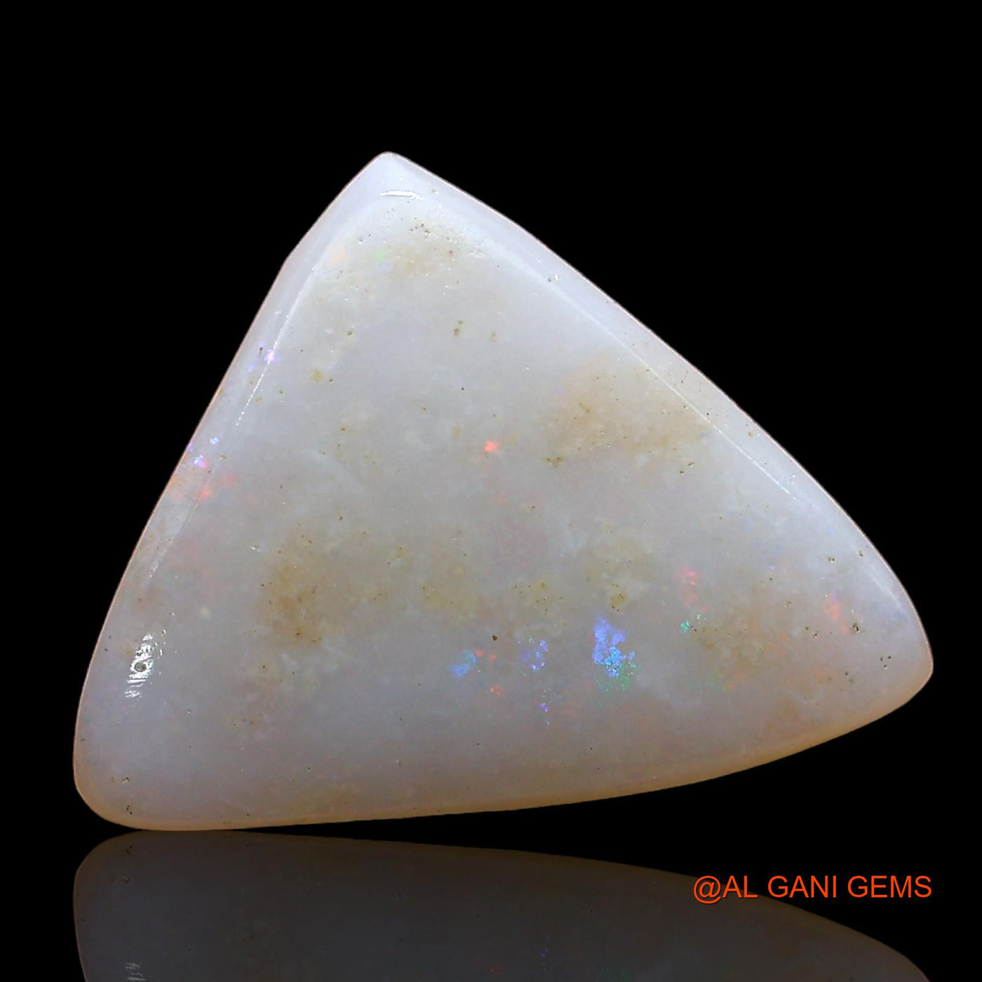 3.00 Cts Natural Australian Fire Opal Loose Gemstone Trillion Cabochon 16x12x2 mm AD-221