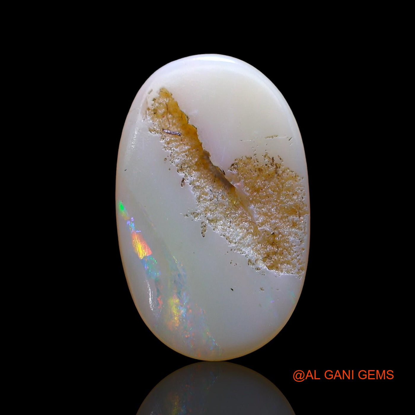 3.00 Cts Natural Australian Fire Opal Loose Gemstone Oval Cabochon 17x11x2 mm AD-222