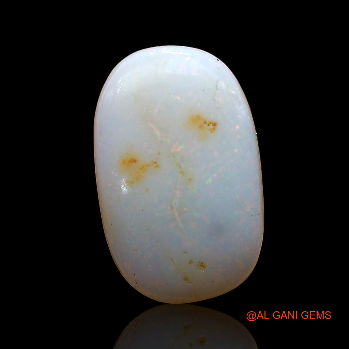 Natural Untreated Fire Opal Loose Gemstone Oval Cabochon From Australia 4.00 Cts 16x10x3 mm AD-224