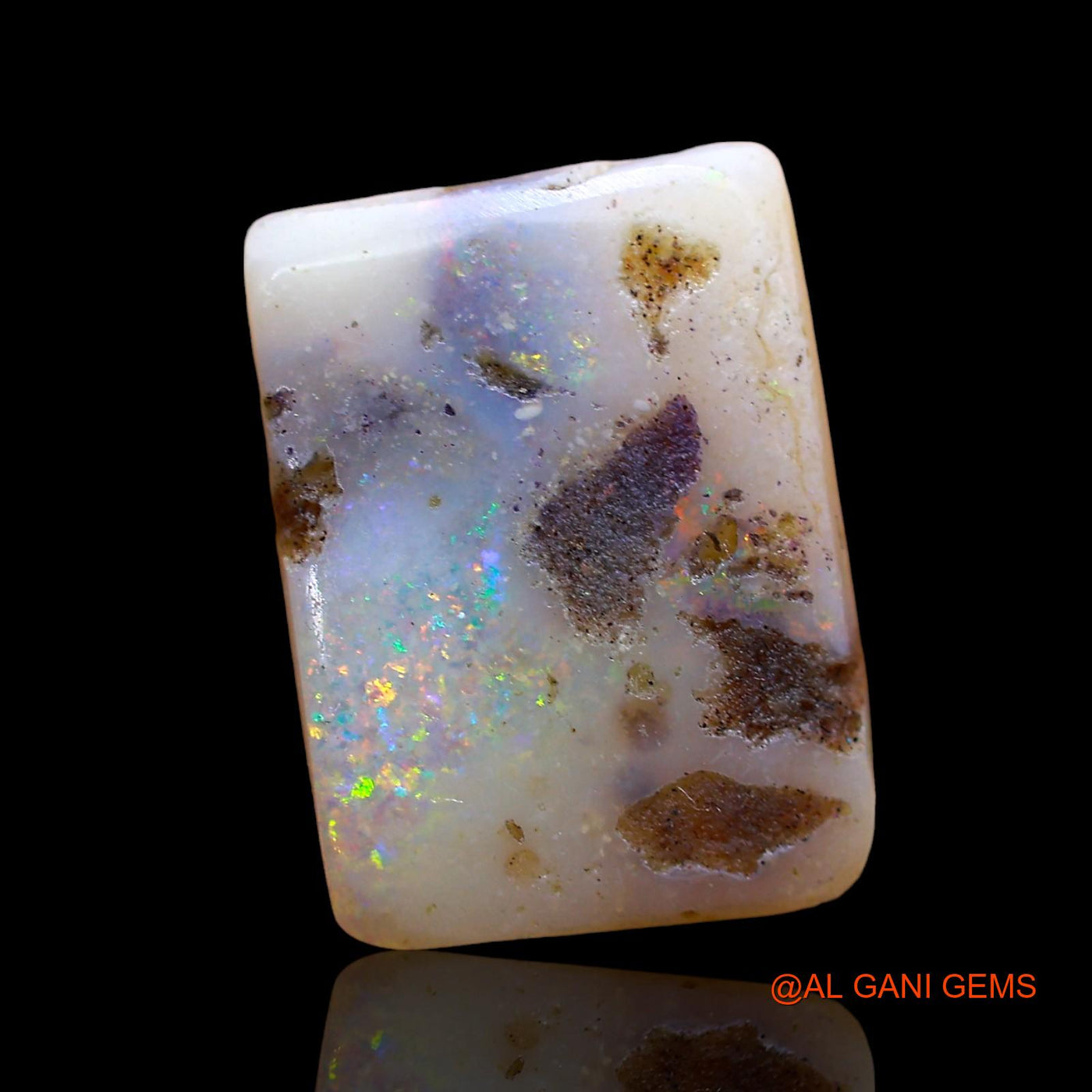 5.00 Cts Natural Australian Fire Opal Loose Gemstone Square Cabochon 14x10x4 mm AD-226