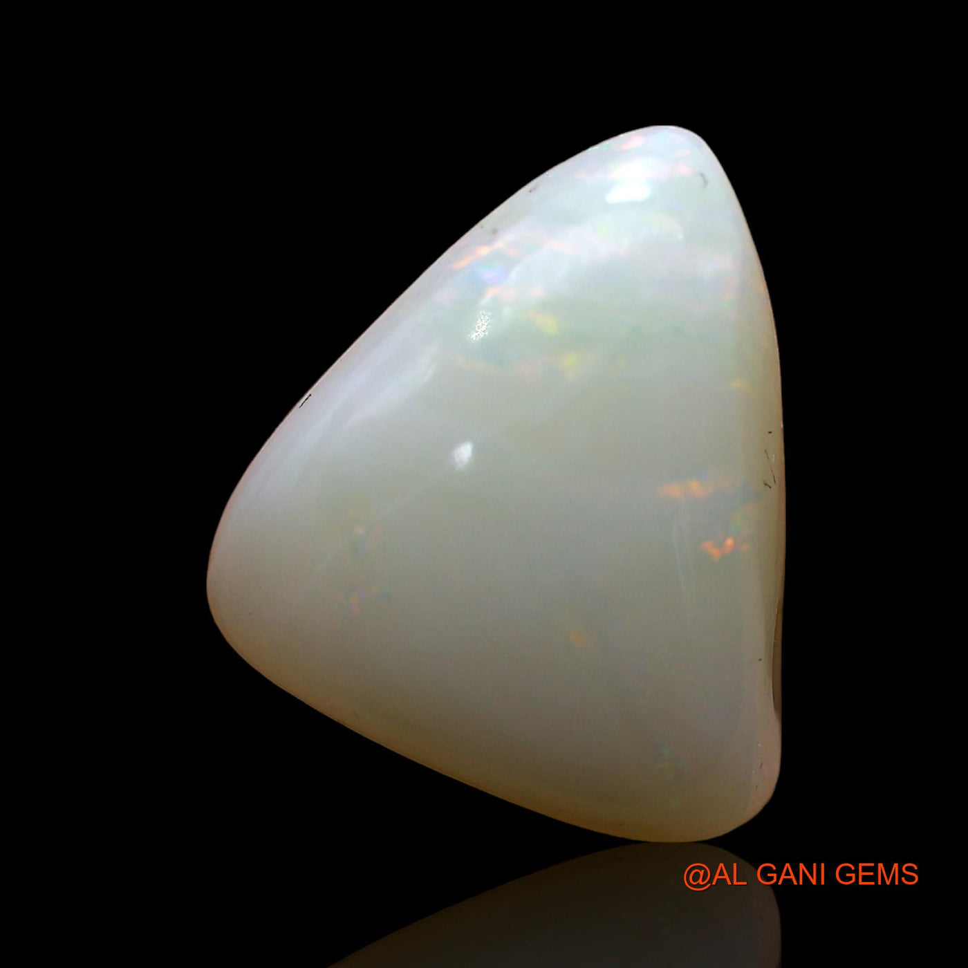 Natural Fire Opal Gemstone 6.00 Cts Loose Trillion Cabochon From Australia 14x12x6 mm AD-228