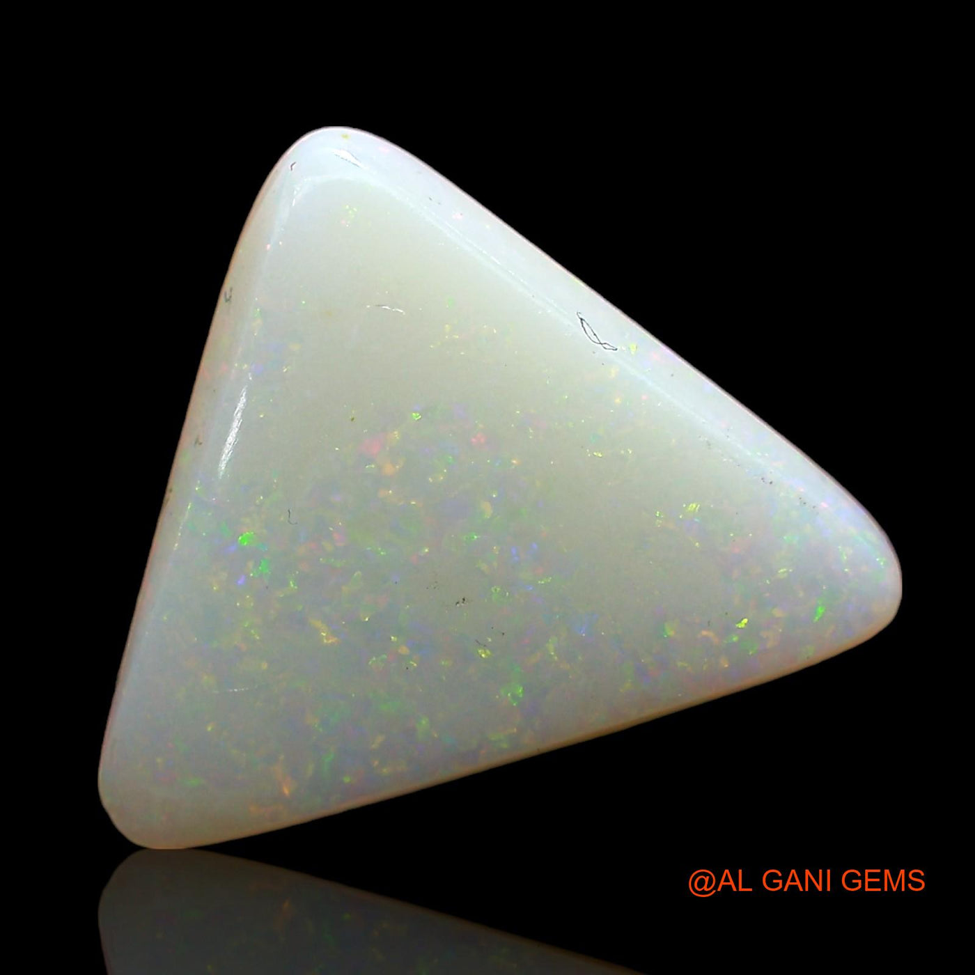 Natural Untreated Fire Opal Loose Gemstone Trillion Cabochon From Australia 3.00 Cts 12x11x3 mm AD-235
