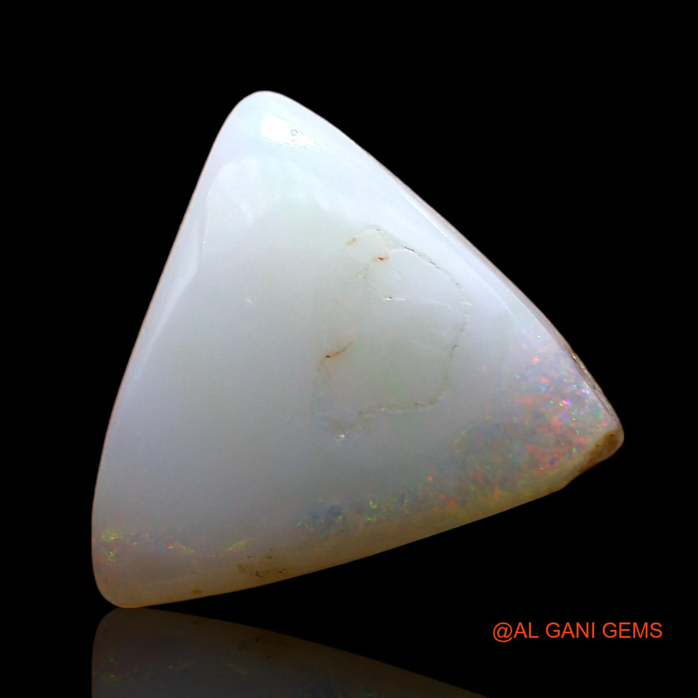 3.00 Cts Natural Australian Fire Opal Trillion Cabochon Loose Gemstone For Jewelry 13x13x3 mm AD-242