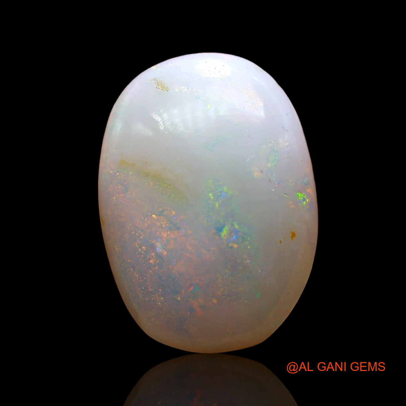 Natural Untreated Fire Opal Loose Gemstone Oval Cabochon From Australia 4.00 Cts 15x11x4 mm AD-244
