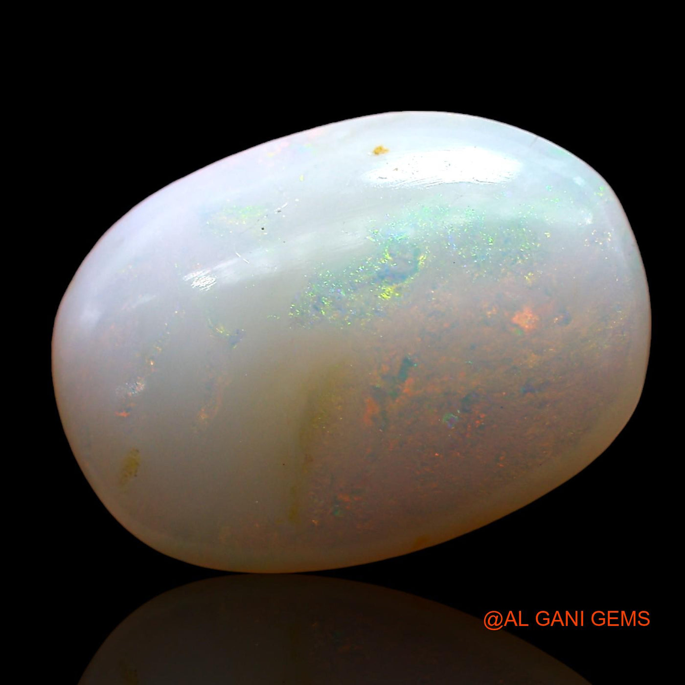 Natural Untreated Fire Opal Loose Gemstone Oval Cabochon From Australia 4.00 Cts 15x11x4 mm AD-244
