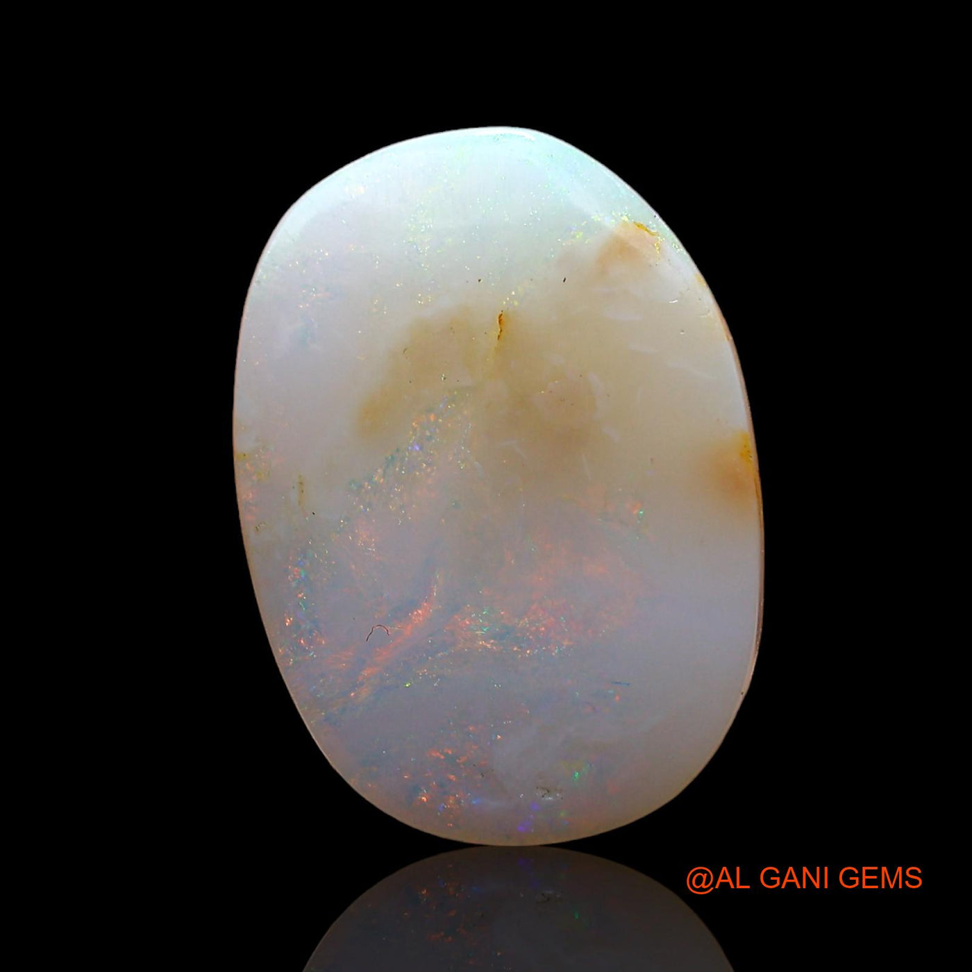 Natural Untreated Fire Opal Loose Gemstone Oval Cabochon From Australia 4.00 Cts 15x11x4 mm AD-244