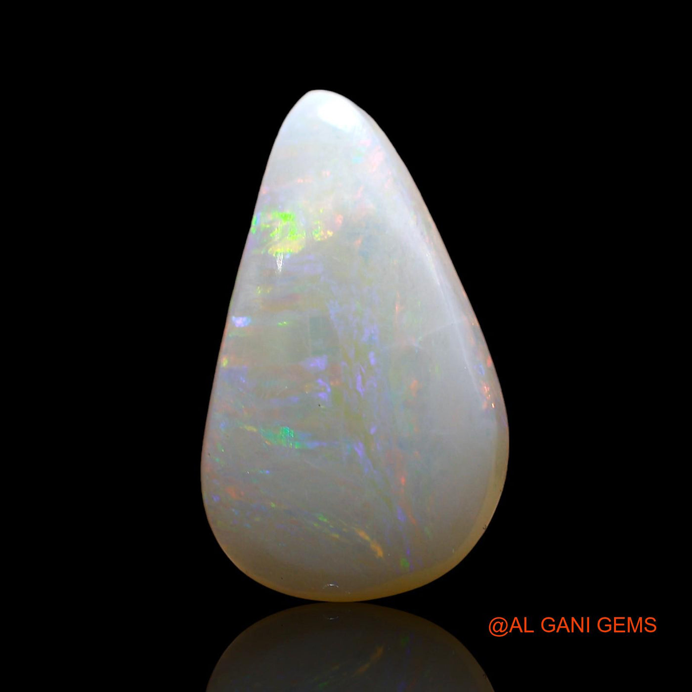 Natural Fire Opal Gemstone 4.00 Cts Loose Pear Cabochon From Australia 15x9x4 mm AD-245