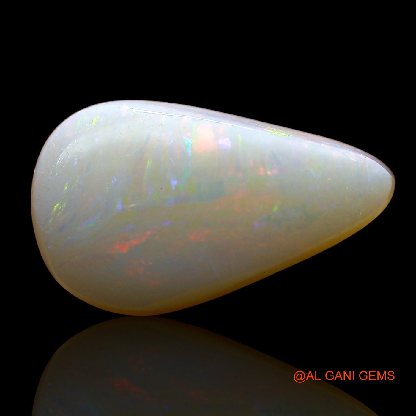 Natural Fire Opal Gemstone 4.00 Cts Loose Pear Cabochon From Australia 15x9x4 mm AD-245