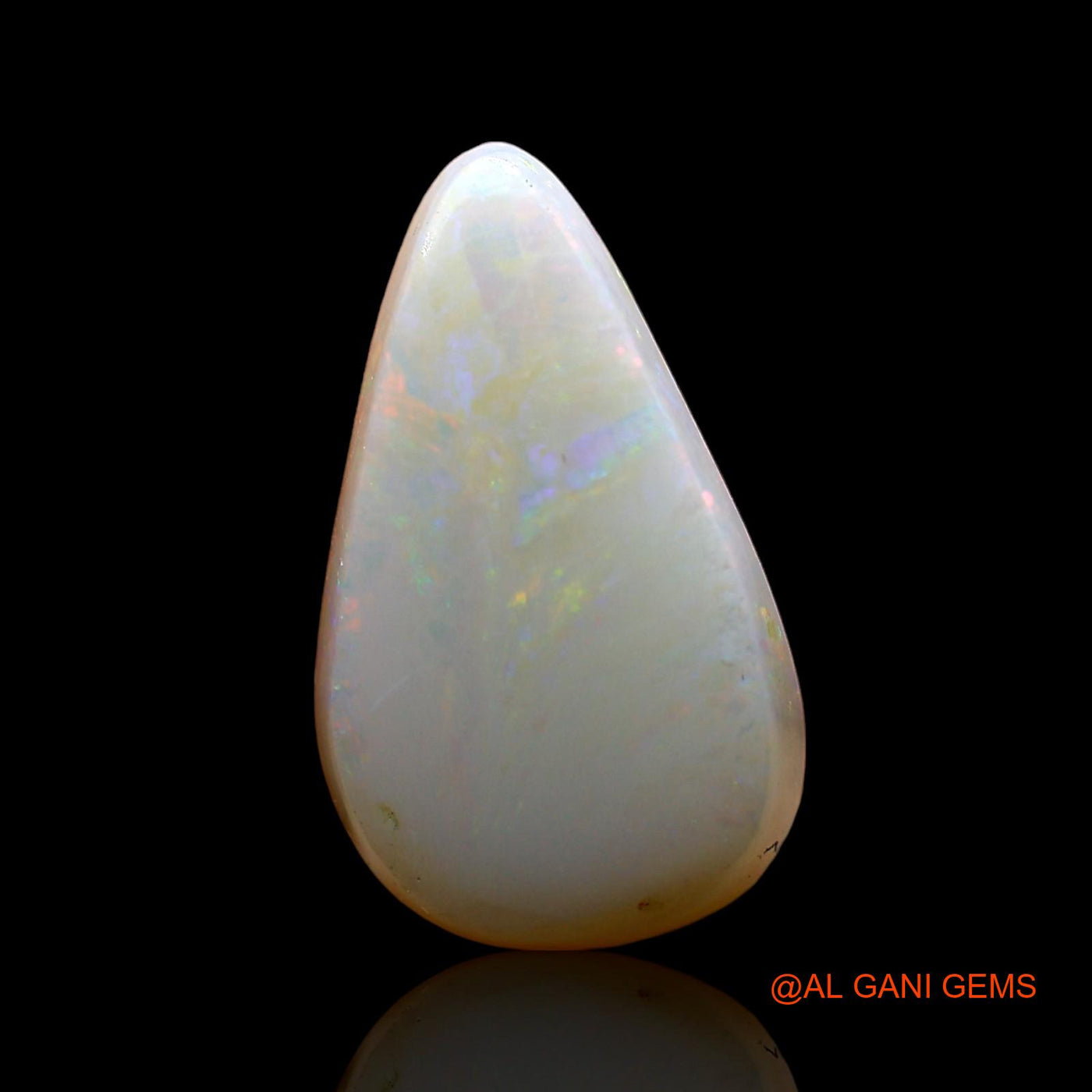 Natural Fire Opal Gemstone 4.00 Cts Loose Pear Cabochon From Australia 15x9x4 mm AD-245