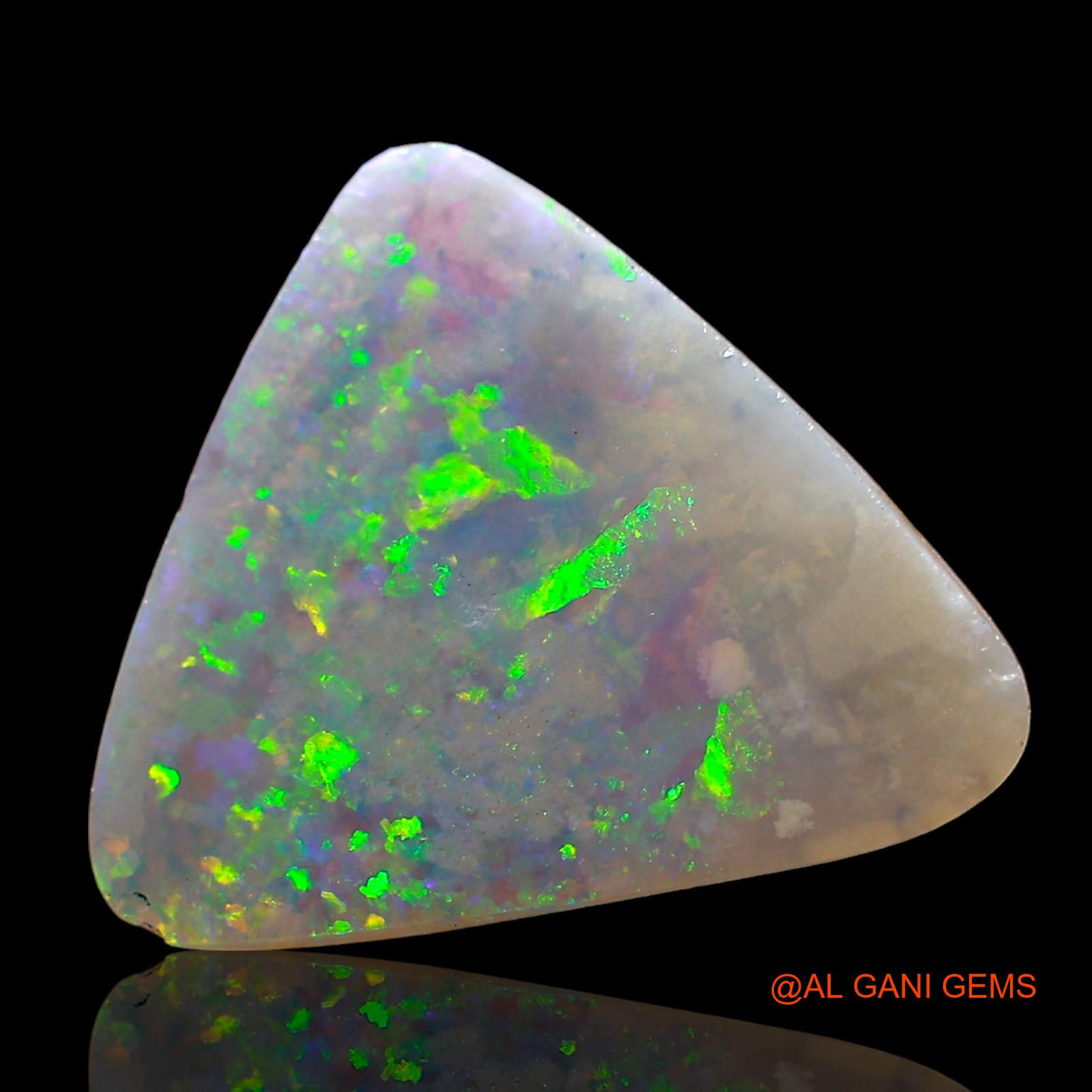 2.00 Cts Unheated Australian Fire Opal Loose Gemstone Trillion Cabochon Natural 13x12x2 mm AD-247