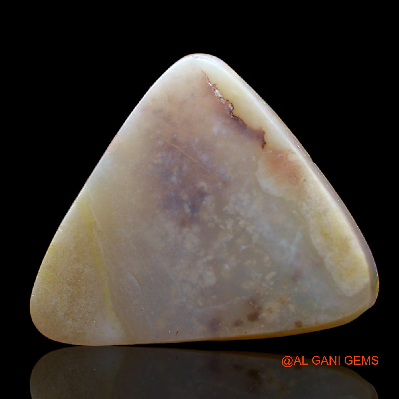 2.00 Cts Unheated Australian Fire Opal Loose Gemstone Trillion Cabochon Natural 13x12x2 mm AD-247