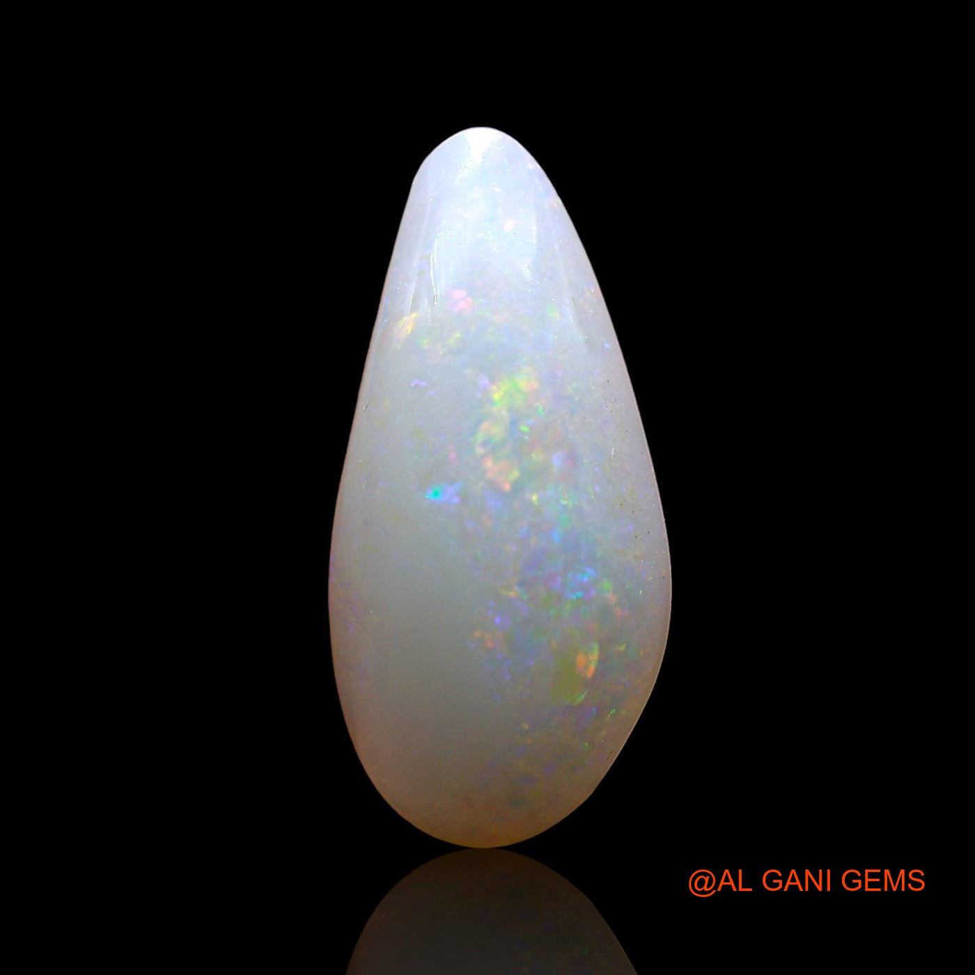 3.00 Cts Natural Australian Fire Opal Loose Gemstone Pear Cabochon 17x8x4 mm AD-250
