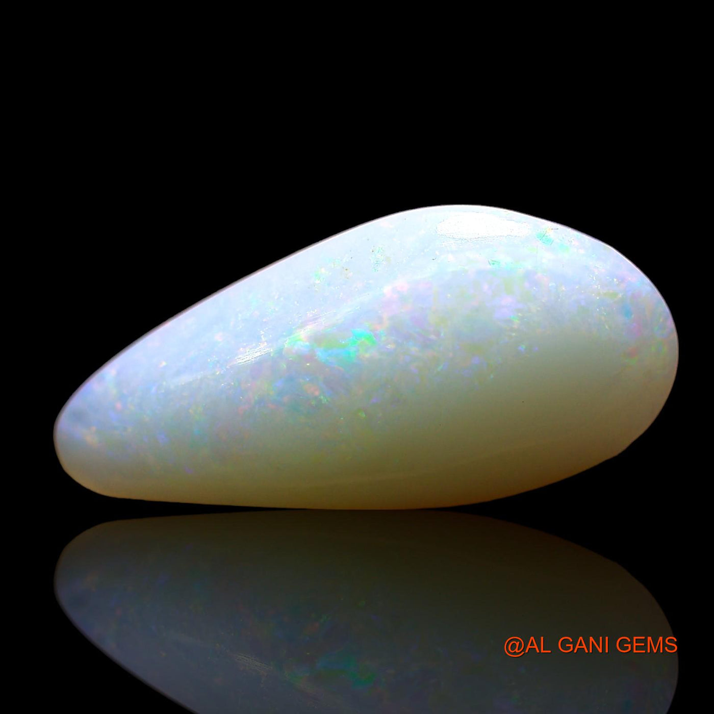 3.00 Cts Natural Australian Fire Opal Loose Gemstone Pear Cabochon 17x8x4 mm AD-250