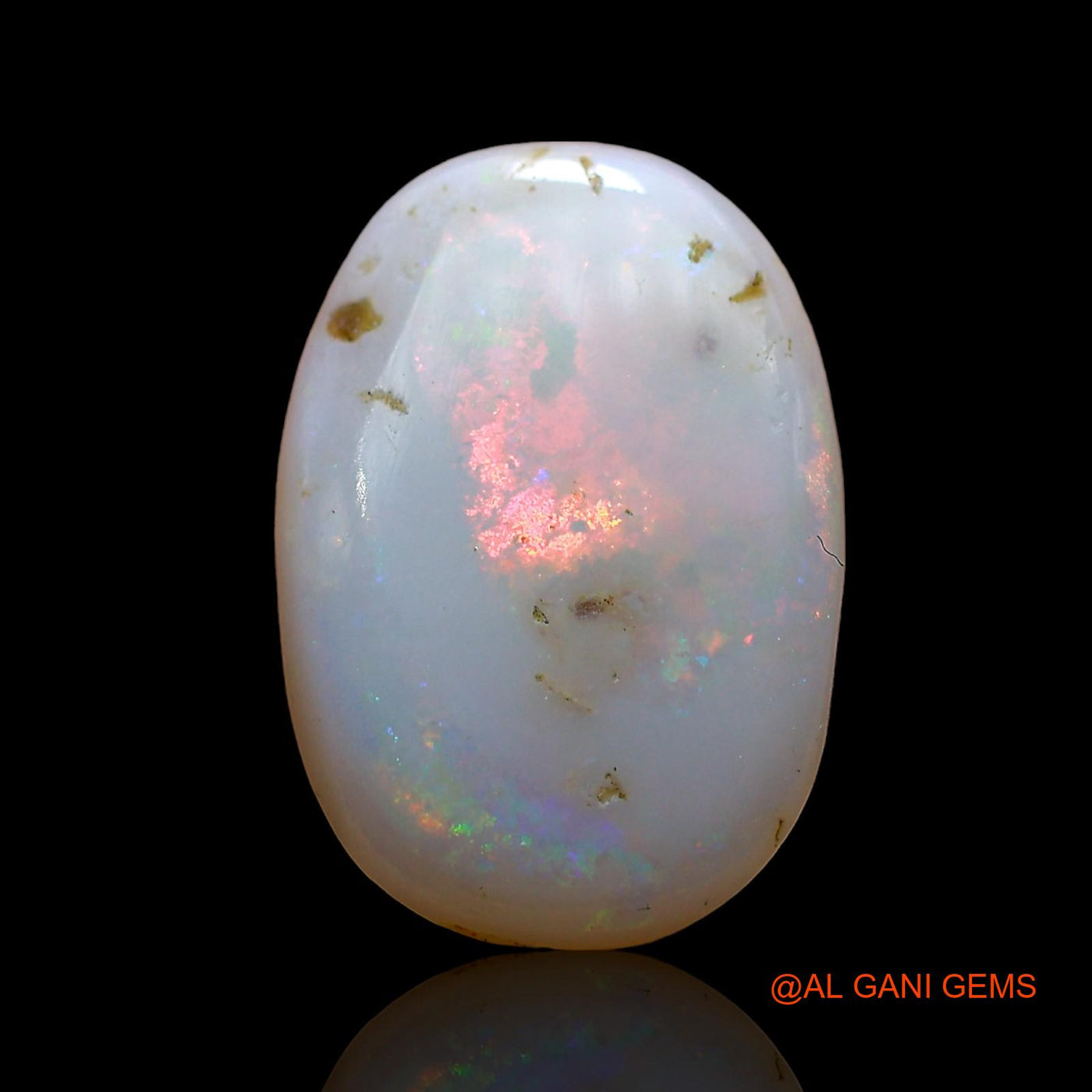 3.00 Cts Natural Australian Fire Opal Loose Gemstone Oval Cabochon 15x10x3 mm AD-253