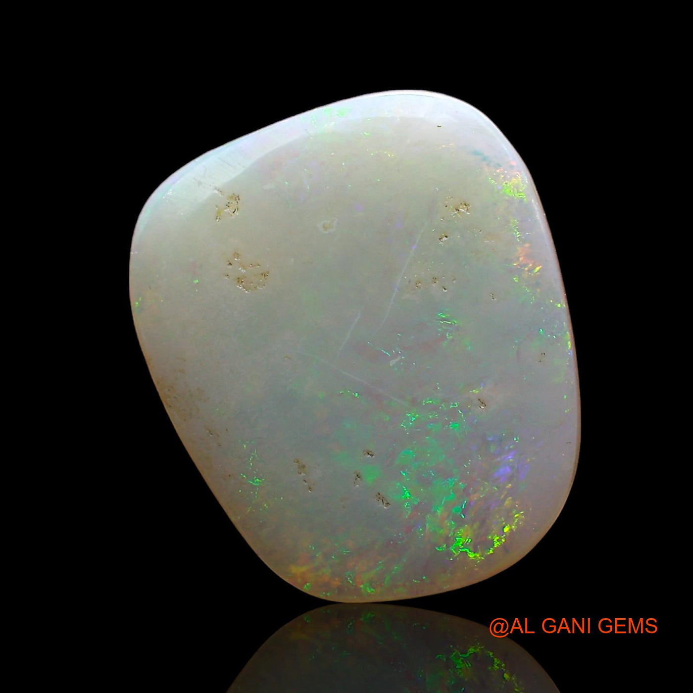 Natural Fire Opal Gemstone 2.00 Cts Loose Fancy Cabochon From Australia 14x11x2 mm AD-257