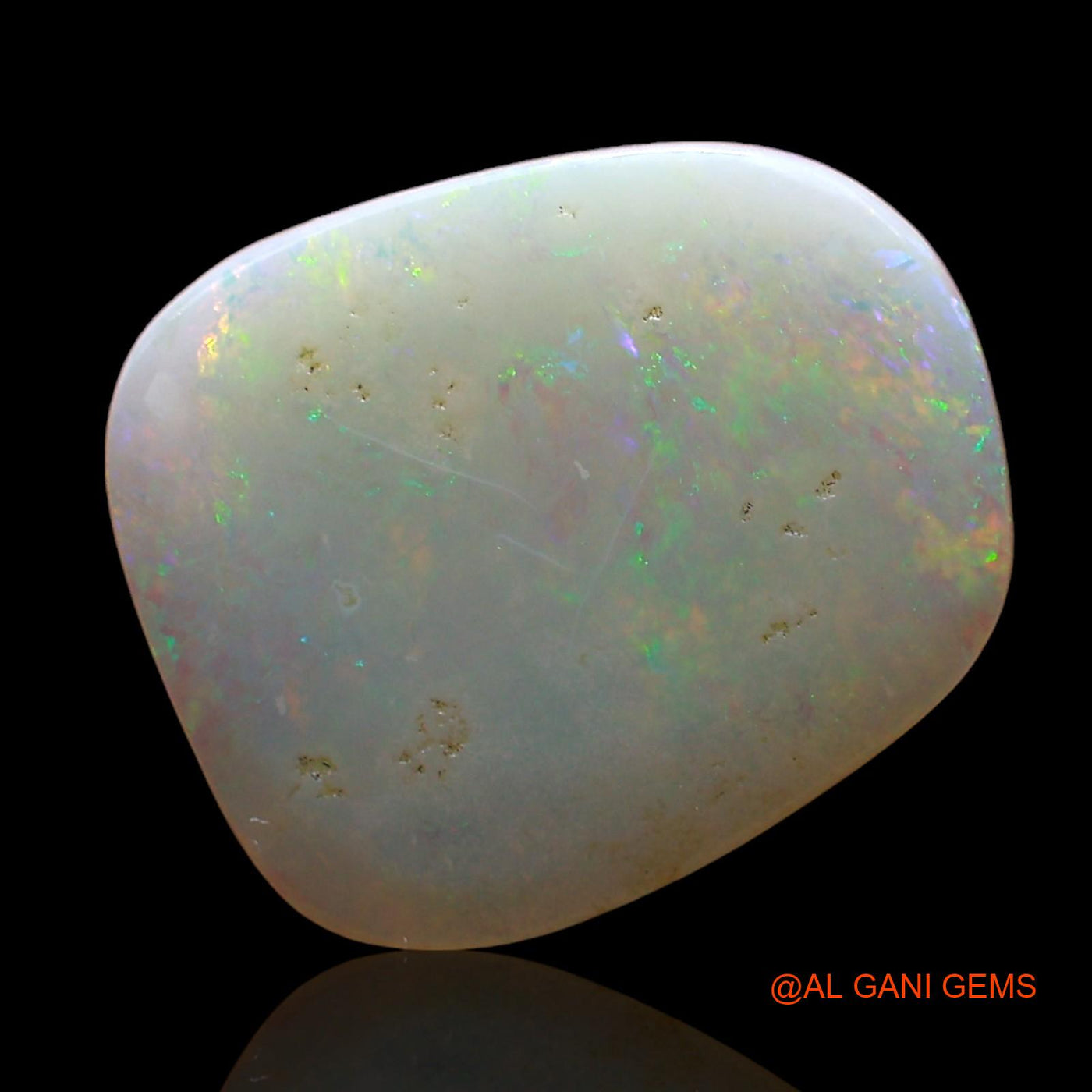 Natural Fire Opal Gemstone 2.00 Cts Loose Fancy Cabochon From Australia 14x11x2 mm AD-257