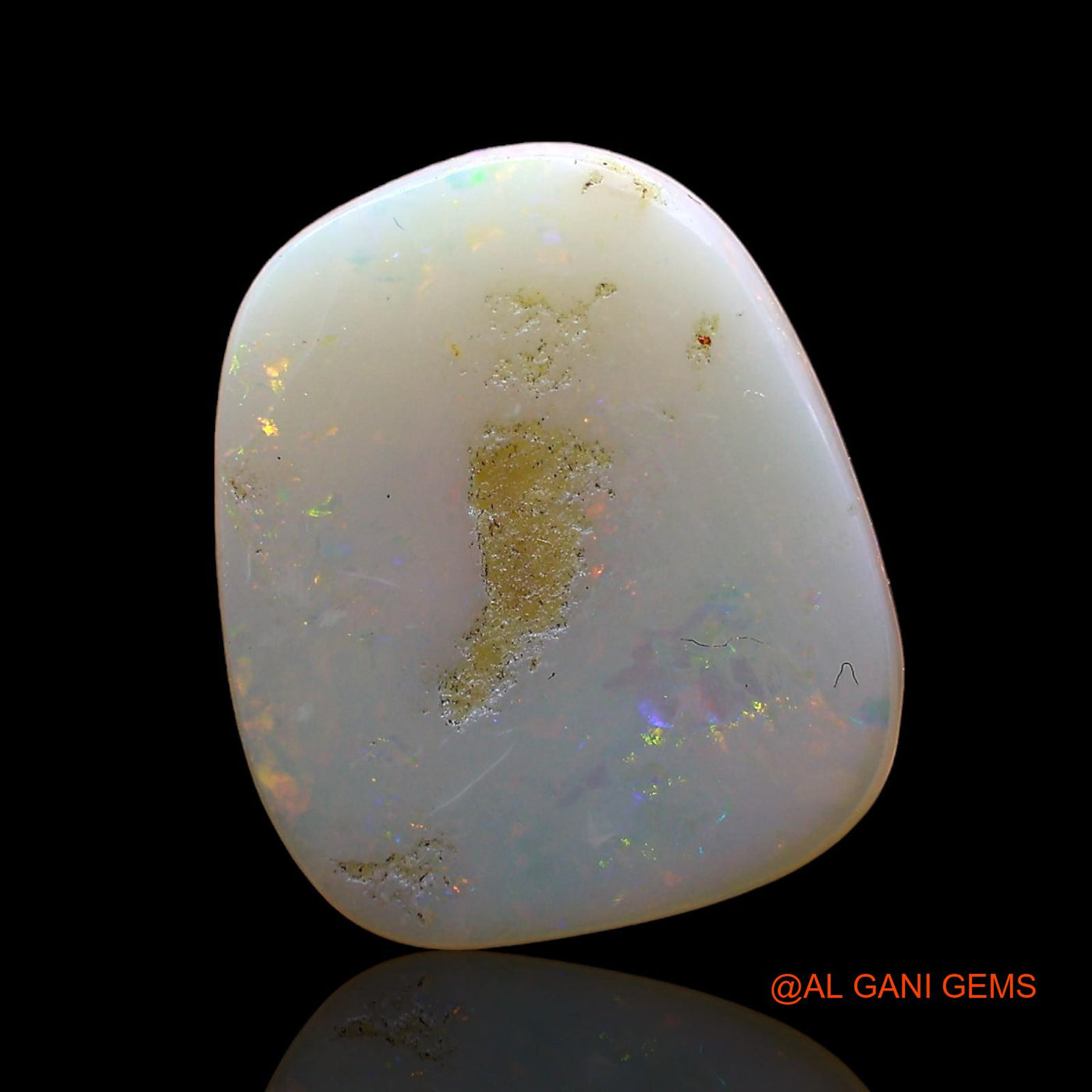 Natural Fire Opal Gemstone 2.00 Cts Loose Fancy Cabochon From Australia 14x11x2 mm AD-257