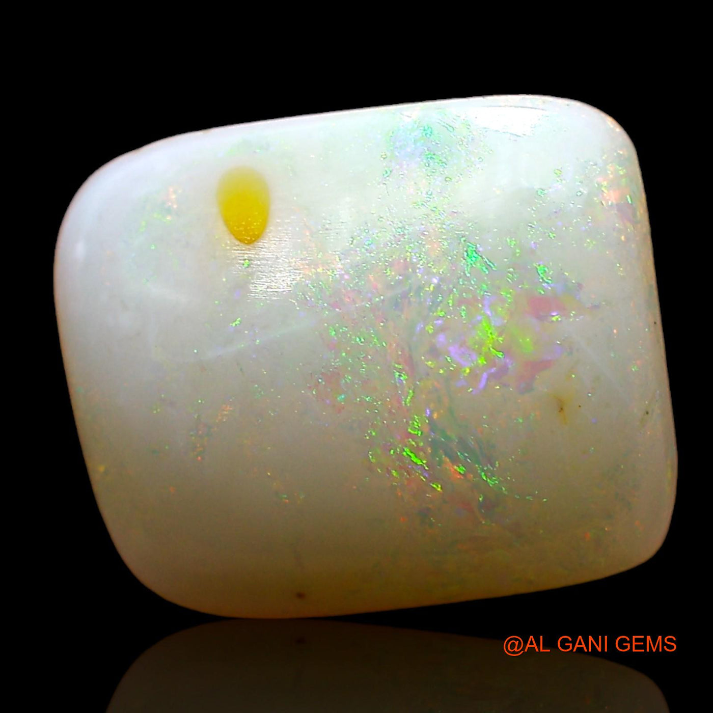 3.00 Cts Natural Australian Fire Opal Square Cabochon Loose Gemstone For Jewelry 12x10x3 mm AD-262