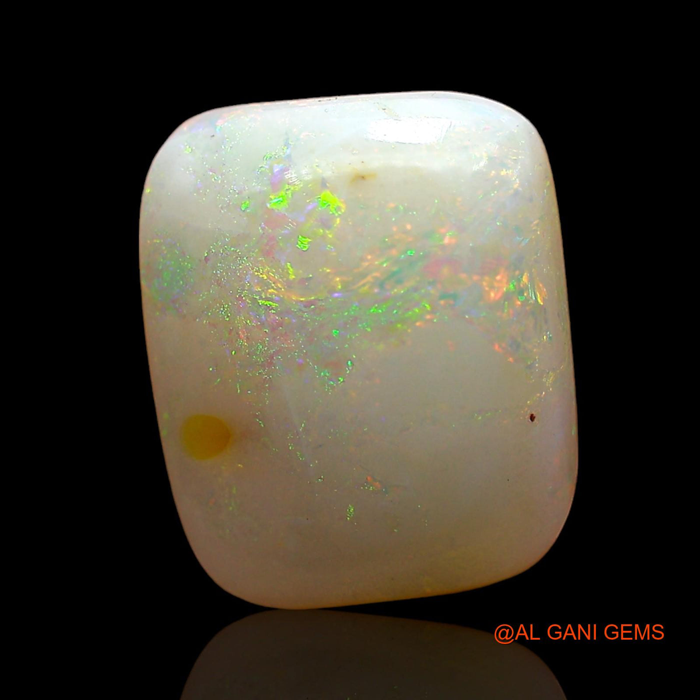 3.00 Cts Natural Australian Fire Opal Square Cabochon Loose Gemstone For Jewelry 12x10x3 mm AD-262
