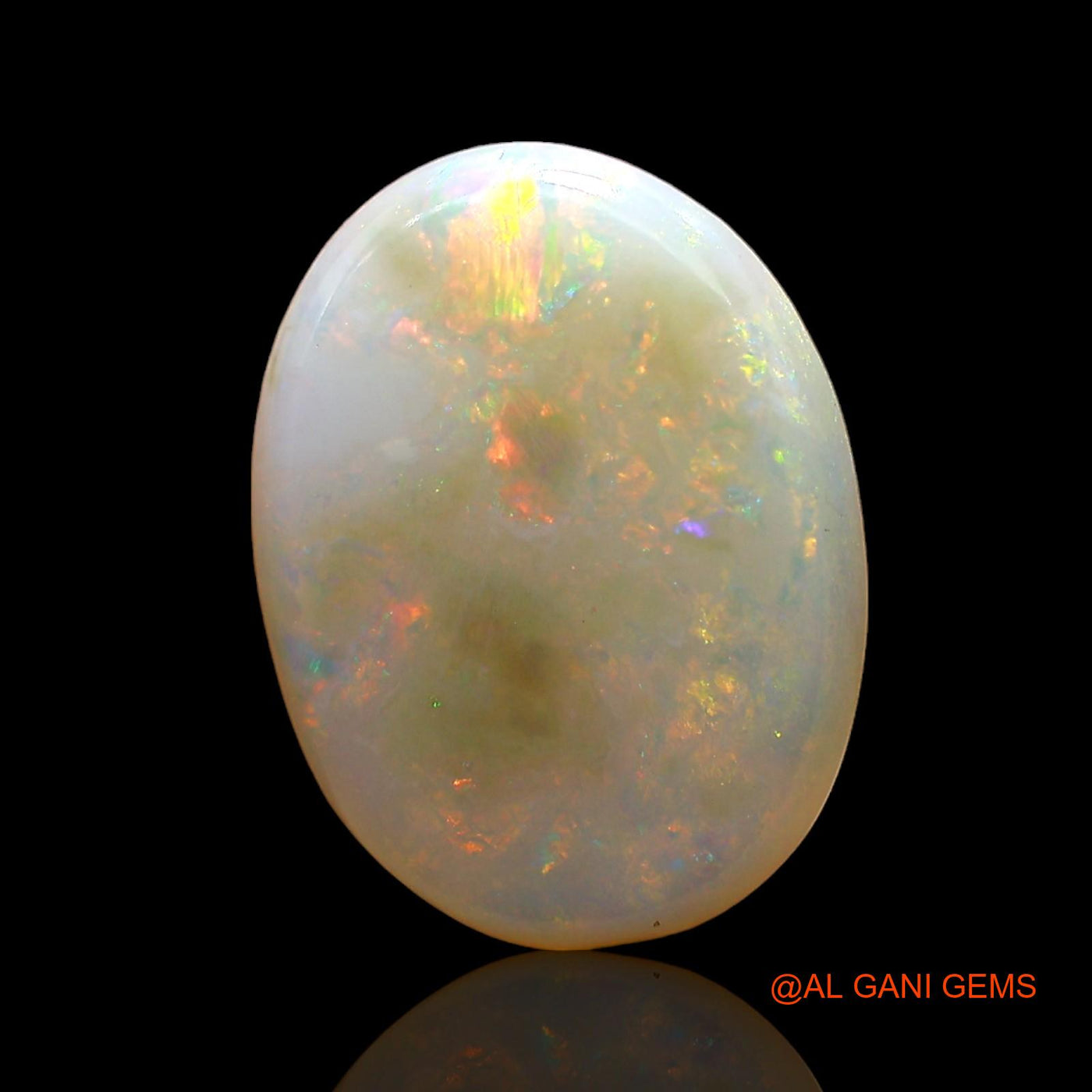 Natural Untreated Fire Opal Loose Gemstone Oval Cabochon From Australia 4.00 Cts 14x11x3 mm AD-263