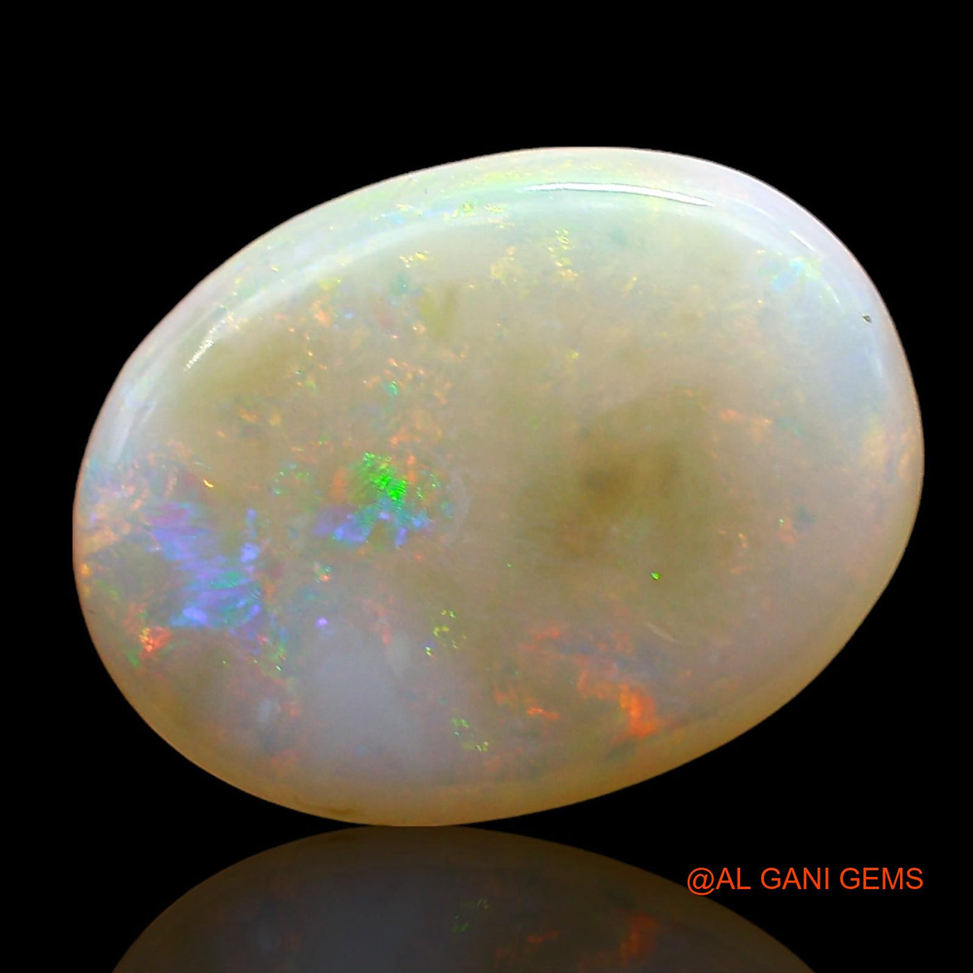 Natural Untreated Fire Opal Loose Gemstone Oval Cabochon From Australia 4.00 Cts 14x11x3 mm AD-263
