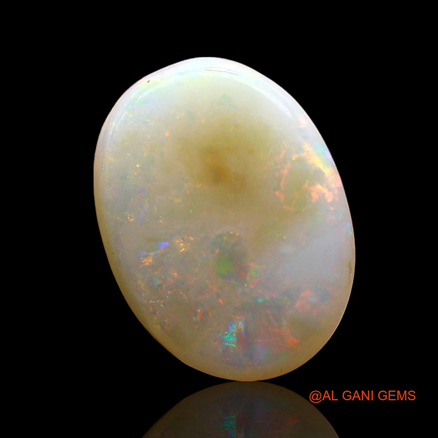 Natural Untreated Fire Opal Loose Gemstone Oval Cabochon From Australia 4.00 Cts 14x11x3 mm AD-263