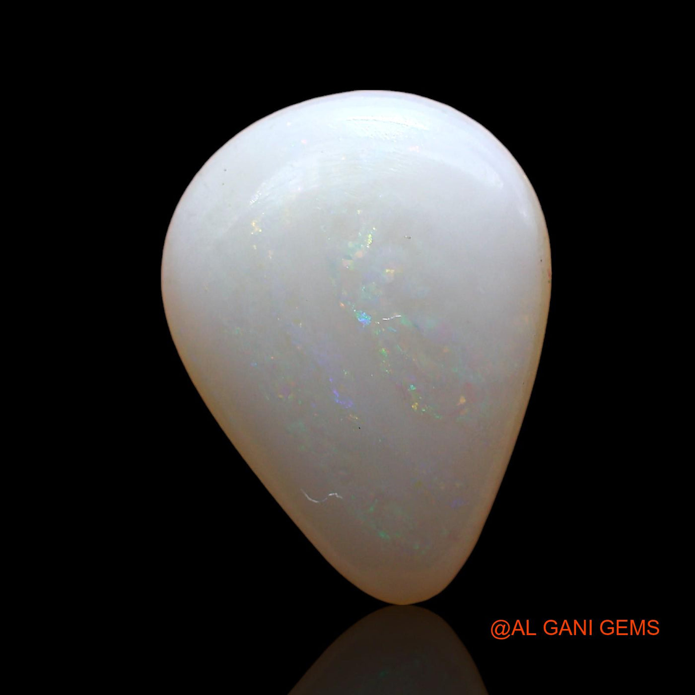 4.00 Cts Unheated Australian Fire Opal Loose Gemstone Pear Cabochon Natural 14x11x5 mm AD-266