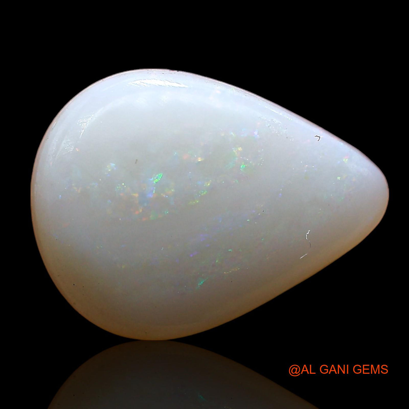 4.00 Cts Unheated Australian Fire Opal Loose Gemstone Pear Cabochon Natural 14x11x5 mm AD-266