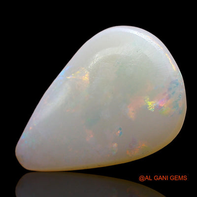 2.00 Cts Natural Australian Fire Opal Loose Gemstone Pear Cabochon 14x10x2 mm AD-269