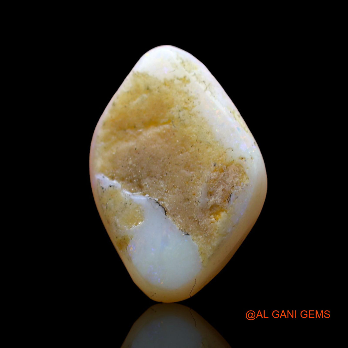 3.00 Cts Natural Australian Fire Opal Loose Gemstone Fancy Cabochon 17x11x3 mm AD-26