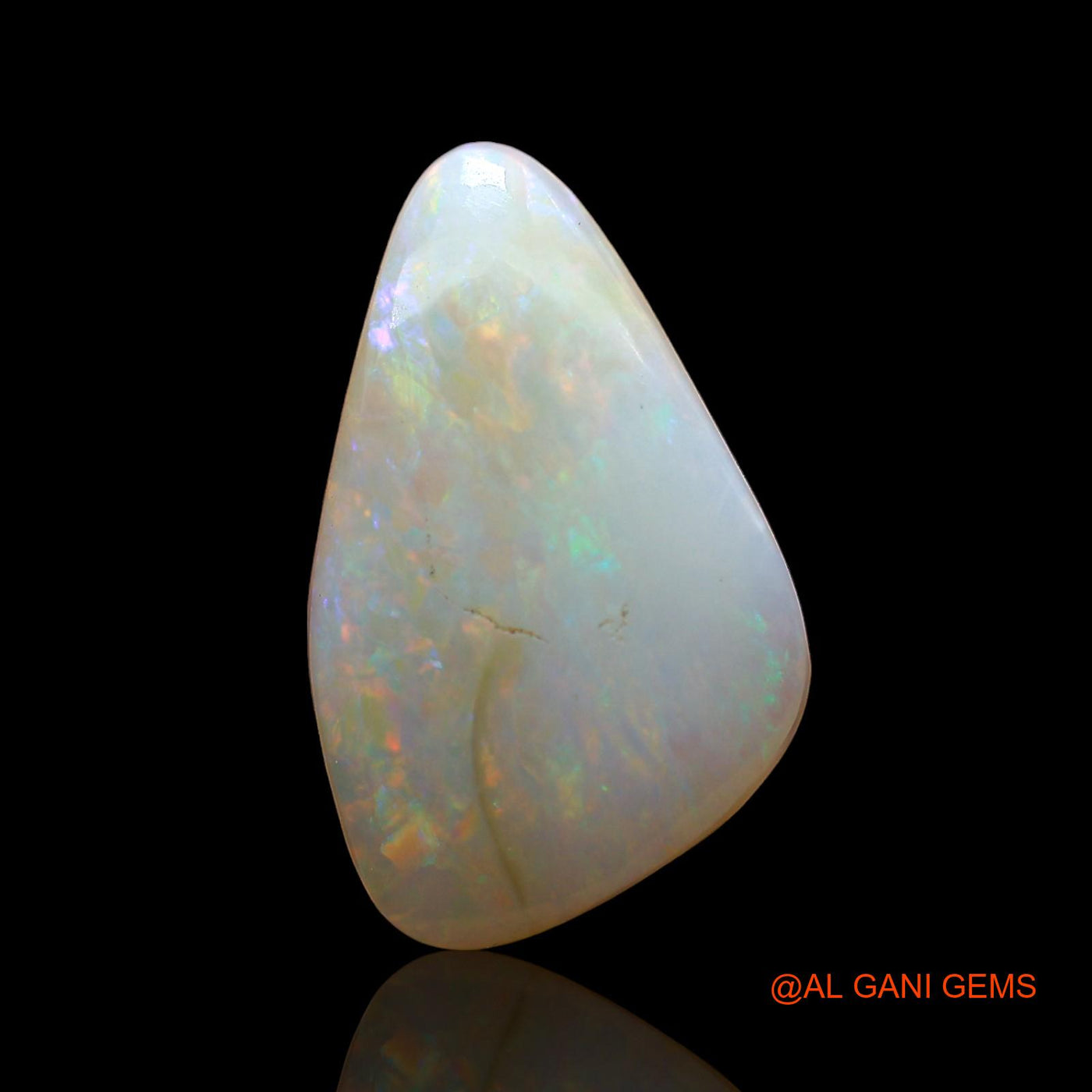 3.00 Cts Natural Australian Fire Opal Loose Gemstone Fancy Cabochon 15x9x3 mm AD-270