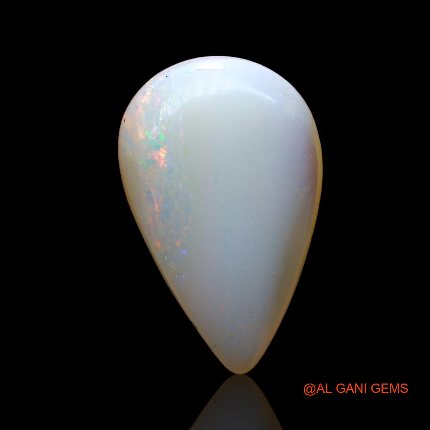 3.00 Cts Natural Australian Fire Opal Loose Gemstone Pear Cabochon 15x9x4 mm AD-275