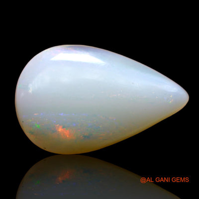 3.00 Cts Natural Australian Fire Opal Loose Gemstone Pear Cabochon 15x9x4 mm AD-275