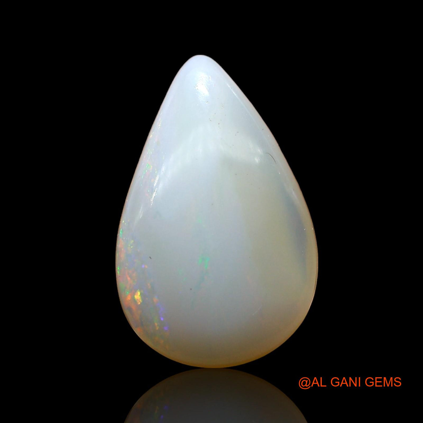 3.00 Cts Natural Australian Fire Opal Loose Gemstone Pear Cabochon 15x9x4 mm AD-275