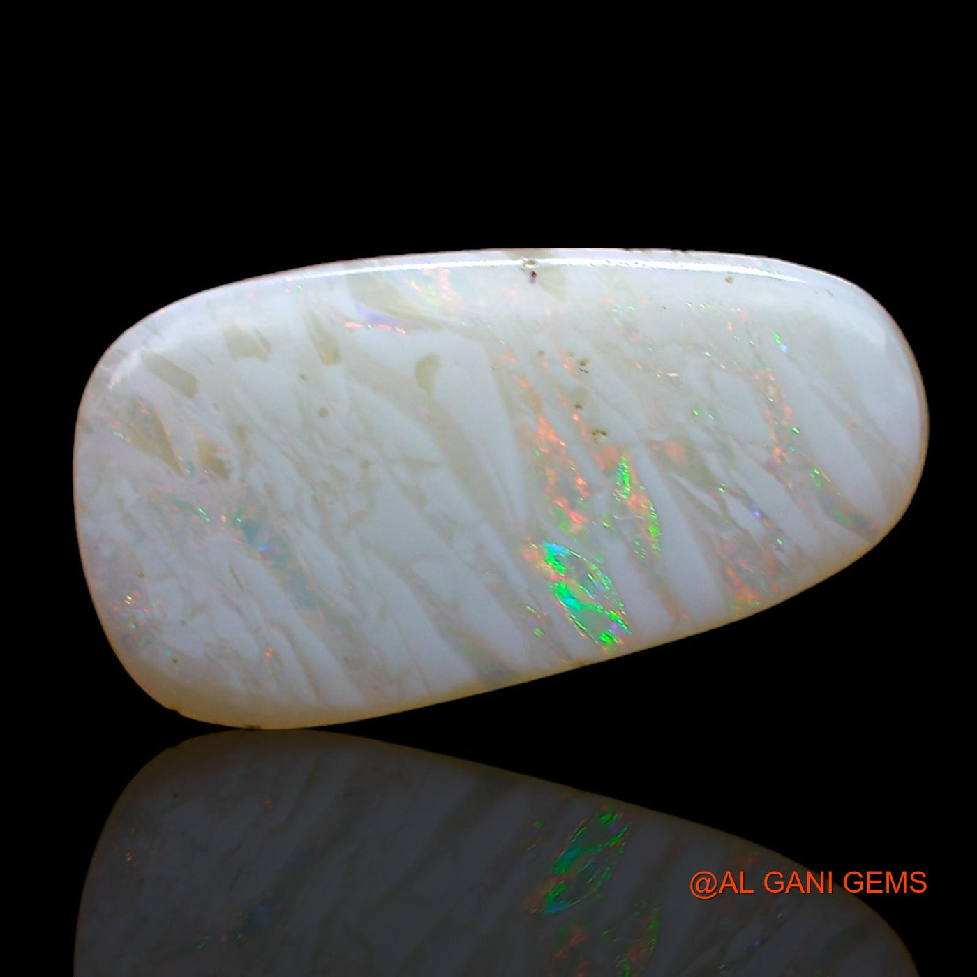 2.00 Cts Natural Australian Fire Opal Fancy Cabochon Loose Gemstone For Jewelry 16x8x1 mm AD-277