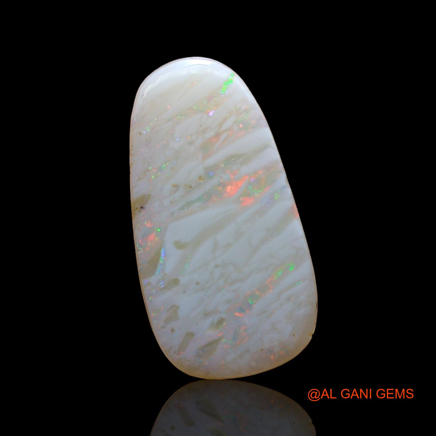 2.00 Cts Natural Australian Fire Opal Fancy Cabochon Loose Gemstone For Jewelry 16x8x1 mm AD-277