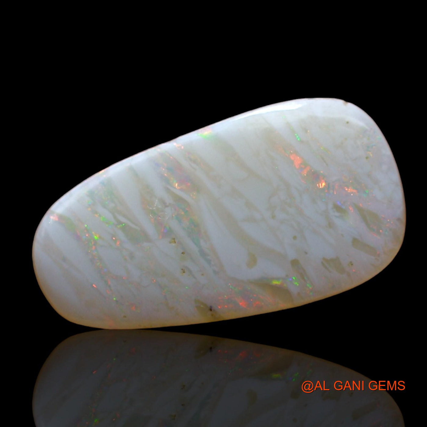 2.00 Cts Natural Australian Fire Opal Fancy Cabochon Loose Gemstone For Jewelry 16x8x1 mm AD-277