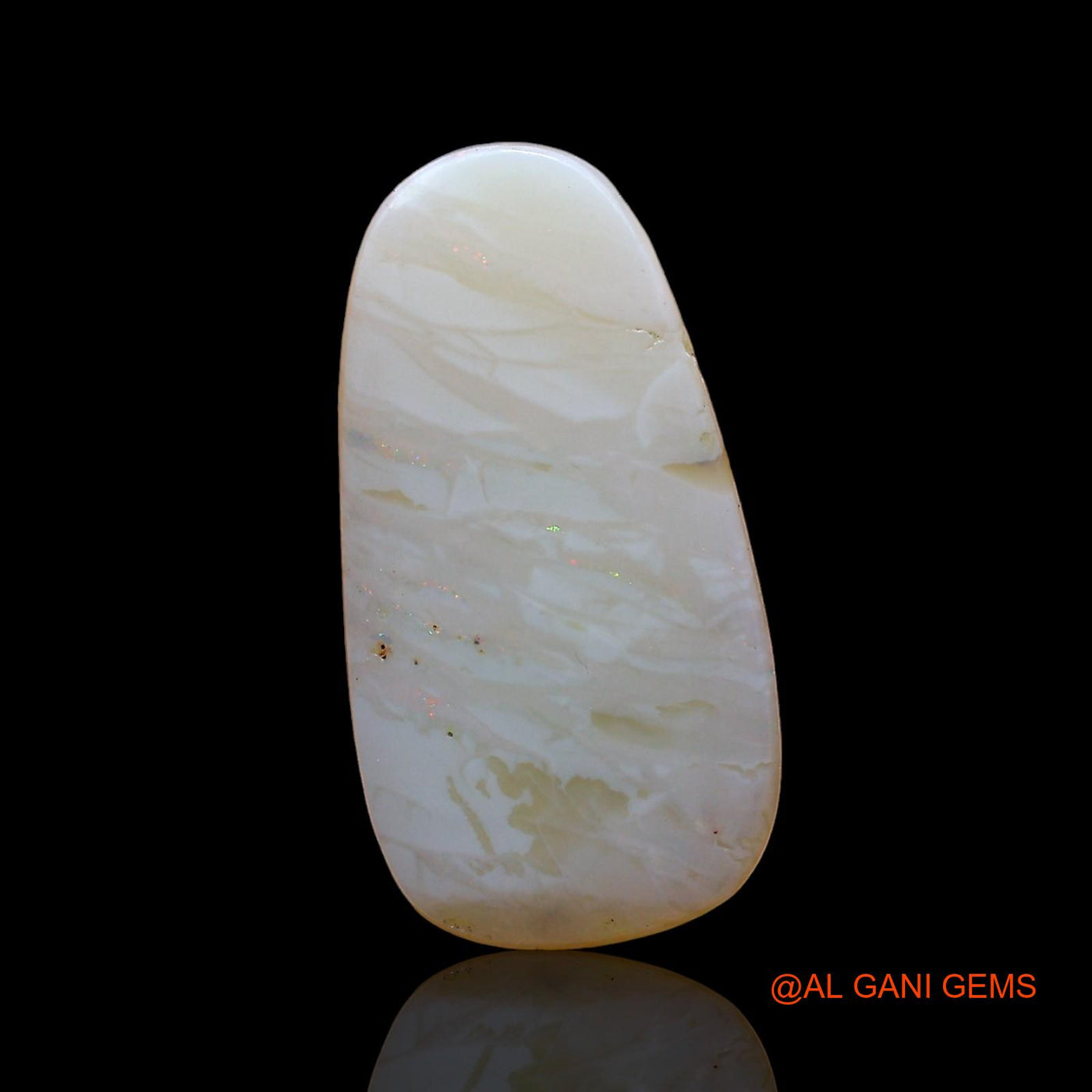 2.00 Cts Natural Australian Fire Opal Fancy Cabochon Loose Gemstone For Jewelry 16x8x1 mm AD-277