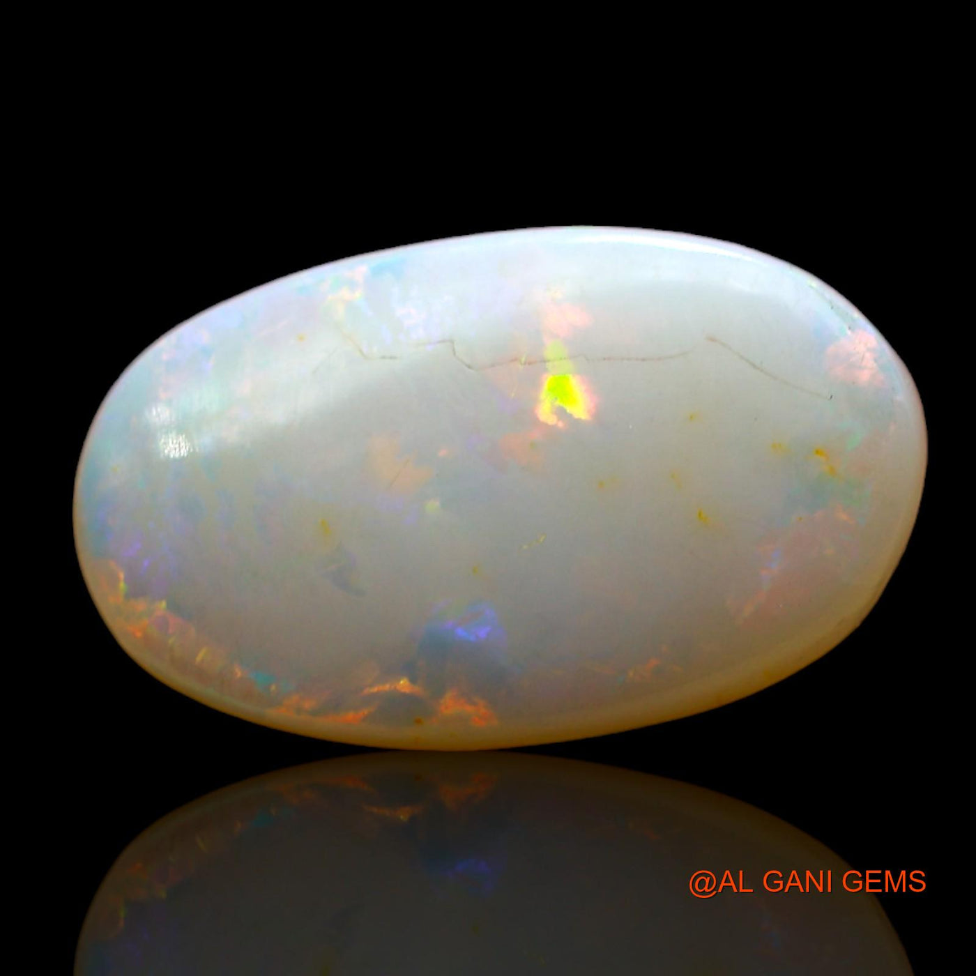 5.00 Cts Natural Australian Fire Opal Loose Gemstone Oval Cabochon 16x9x4 mm AD-27