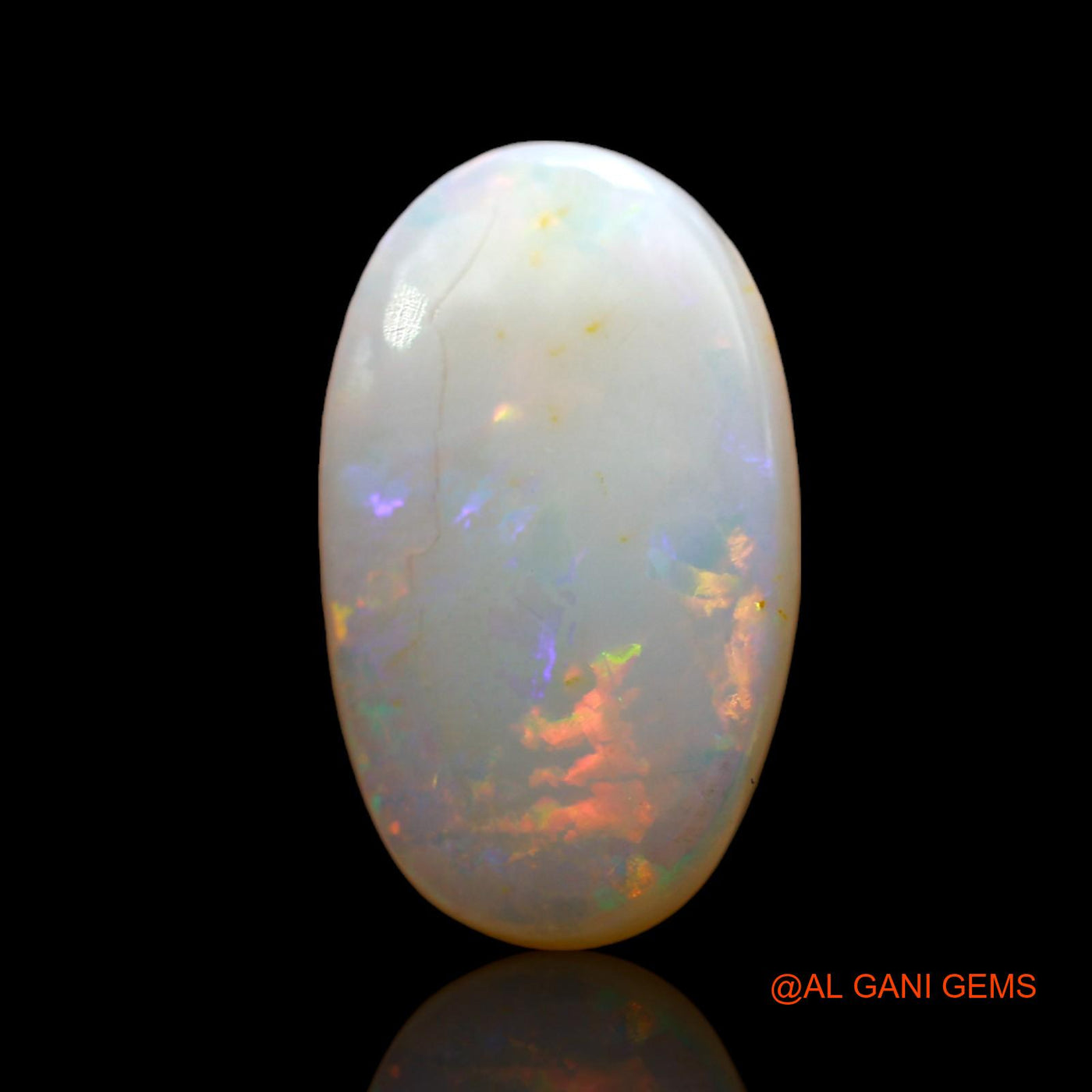 5.00 Cts Natural Australian Fire Opal Loose Gemstone Oval Cabochon 16x9x4 mm AD-27