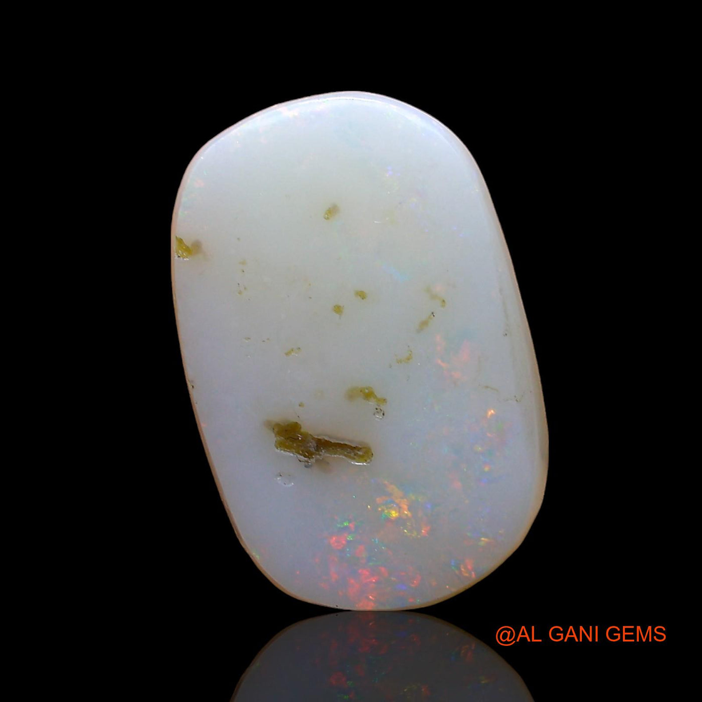 4.00 Cts Natural Australian Fire Opal Oval Cabochon Loose Gemstone For Jewelry 14x9x4 mm AD-280