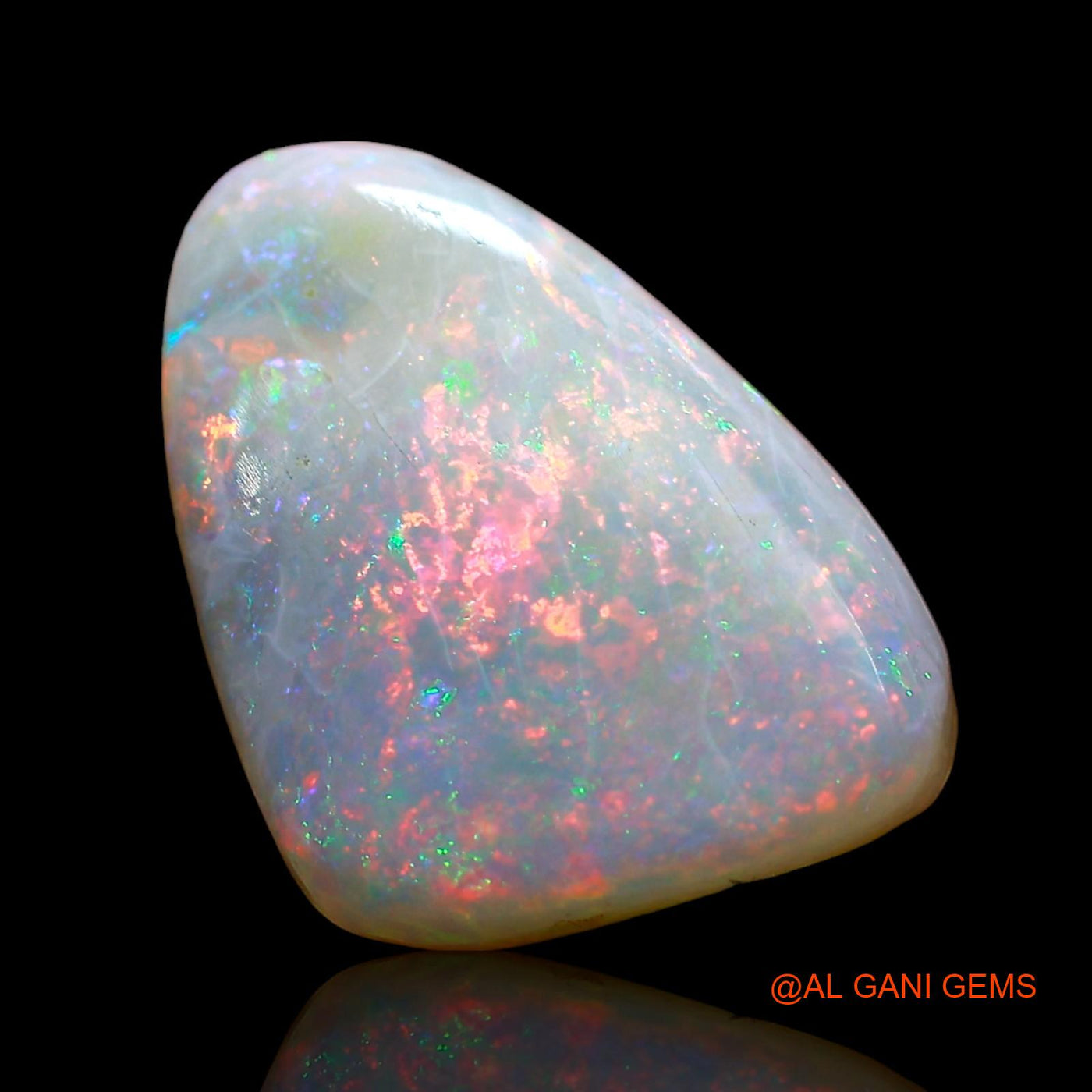 3.00 Cts Natural Australian Fire Opal Fancy Cabochon Loose Gemstone For Jewelry 14x10x3 mm AD-282
